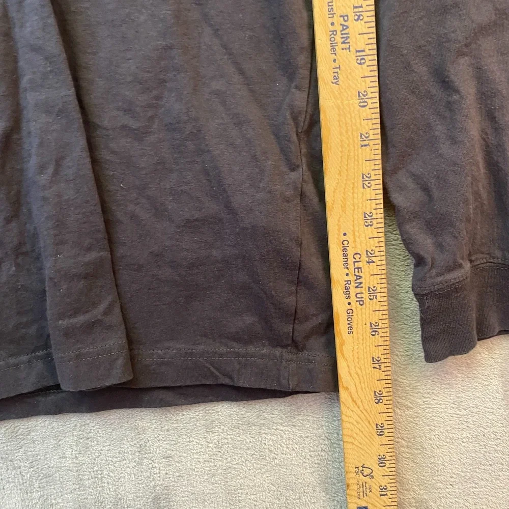 Red Head Brand Co Long Sleeve Henley Shirt Size M Brown Pocket